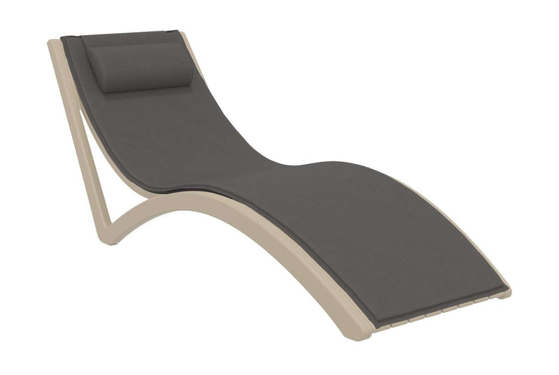 Slim Sunlounger with Cushion