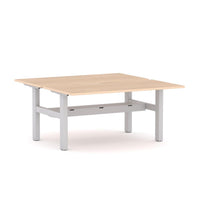 Agile Fixed Rectangle 2-Person Double-sided Desk Workstation