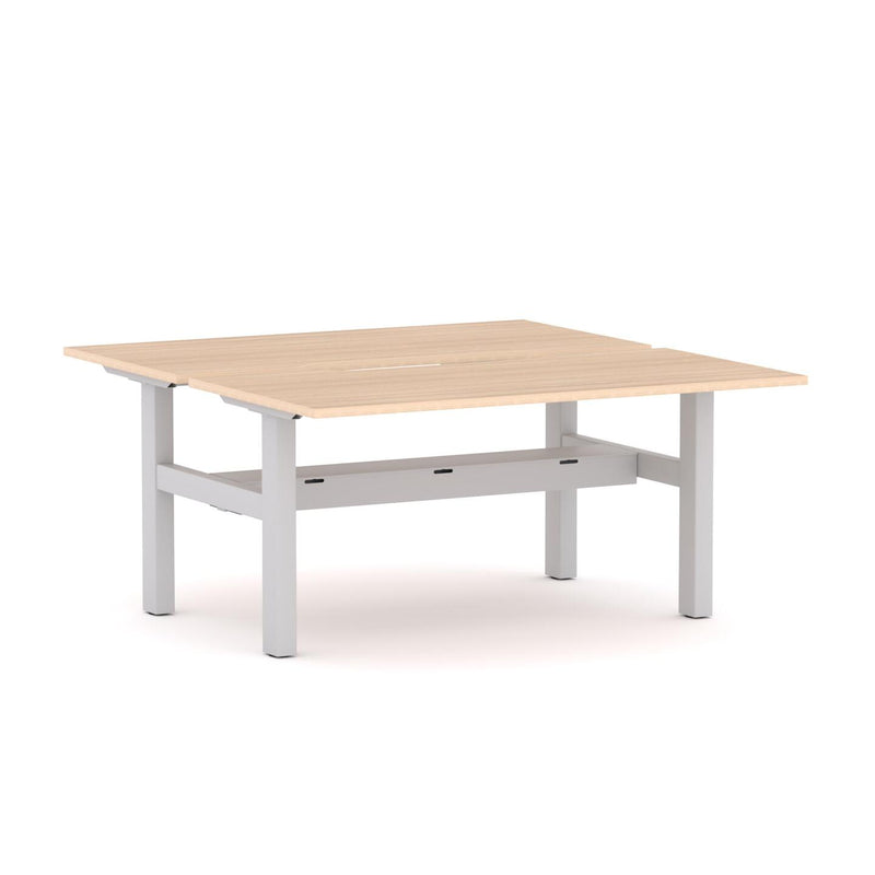 Agile Fixed Rectangle 2-Person Double-sided Desk Workstation
