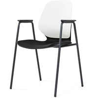 Kaleido Chair With Black 4-Leg Frame With Arms