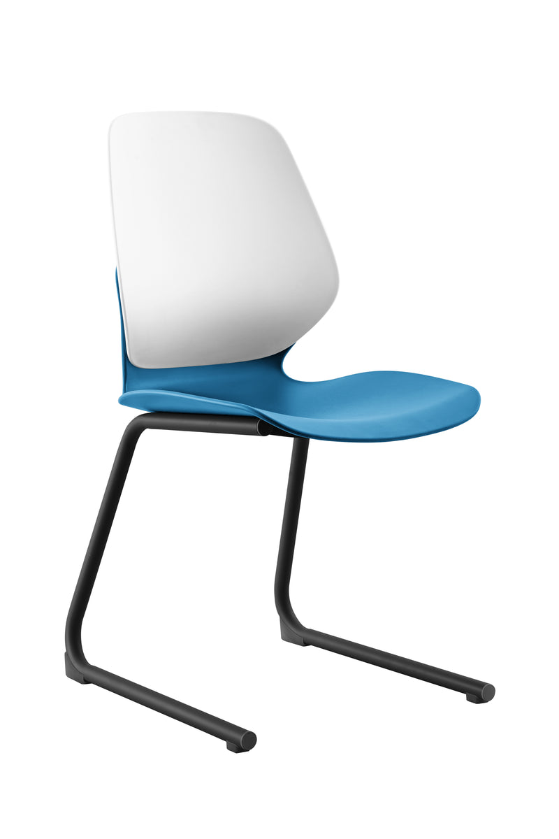 Kaleido Chair With Black Reverse Cantilever Legs