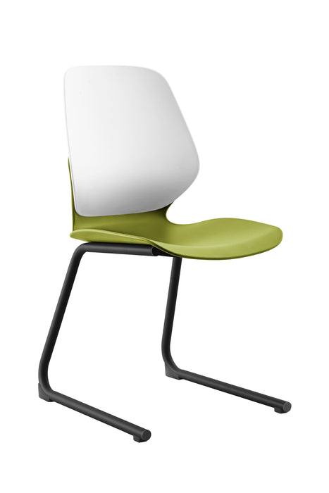 Kaleido Chair With Black Reverse Cantilever Legs