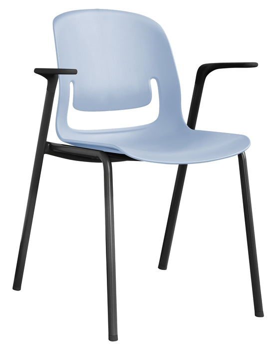 Palette Chair With Black Steel 4-Leg Frame With Arms