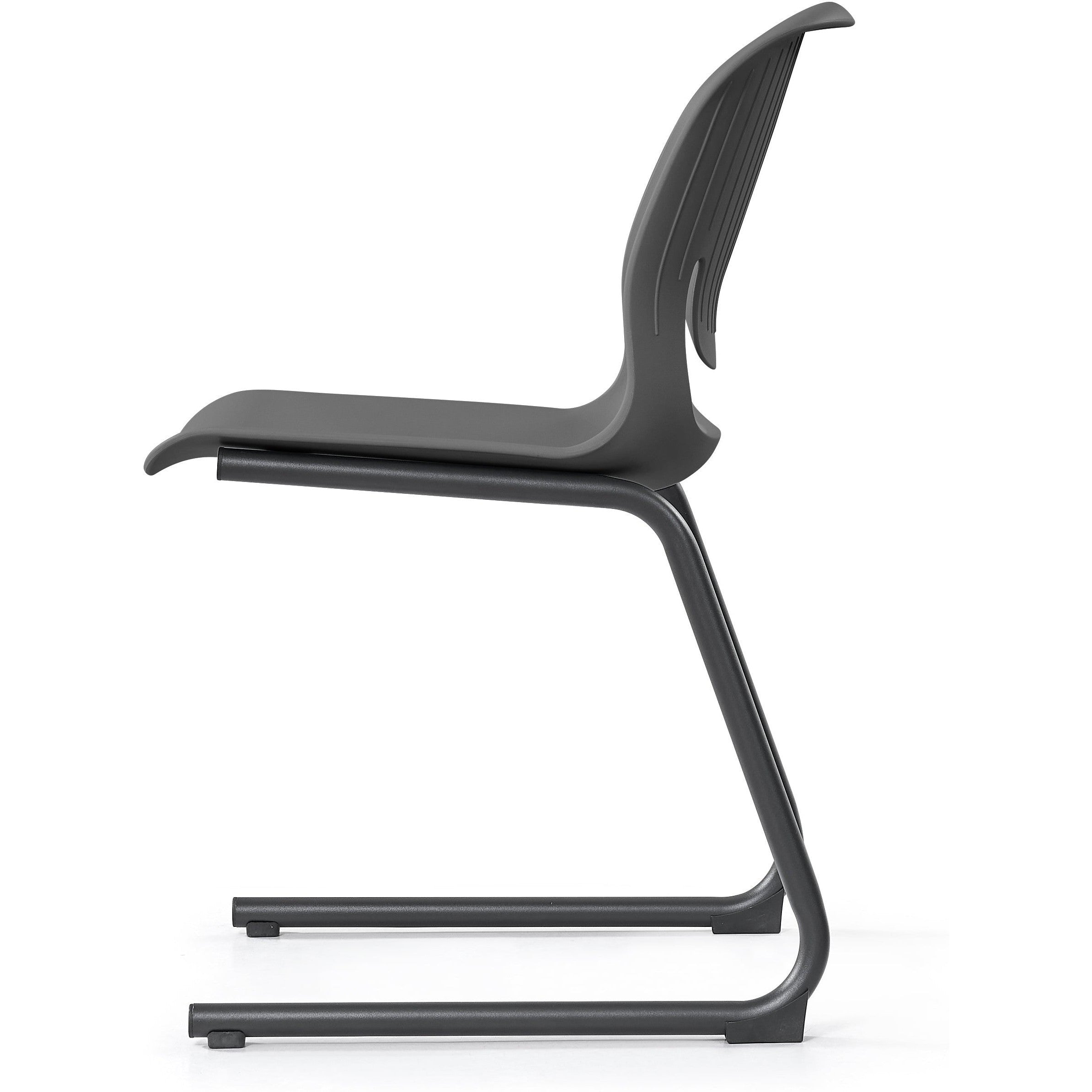 Palette Chair With Black Steel Reverse Cantilever Frame