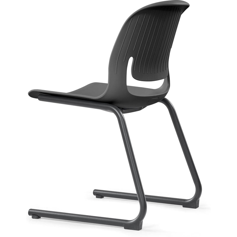 Palette Chair With Black Steel Reverse Cantilever Frame
