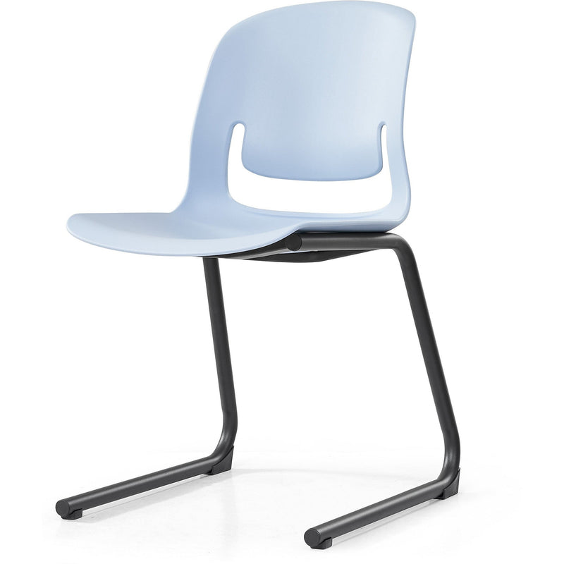 Palette Chair With Black Steel Reverse Cantilever Frame