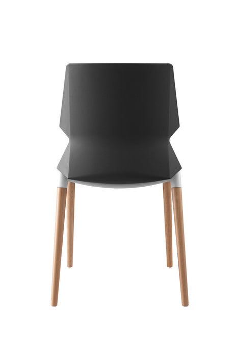 Prism Chair Plastic Over Beech Wood Legs
