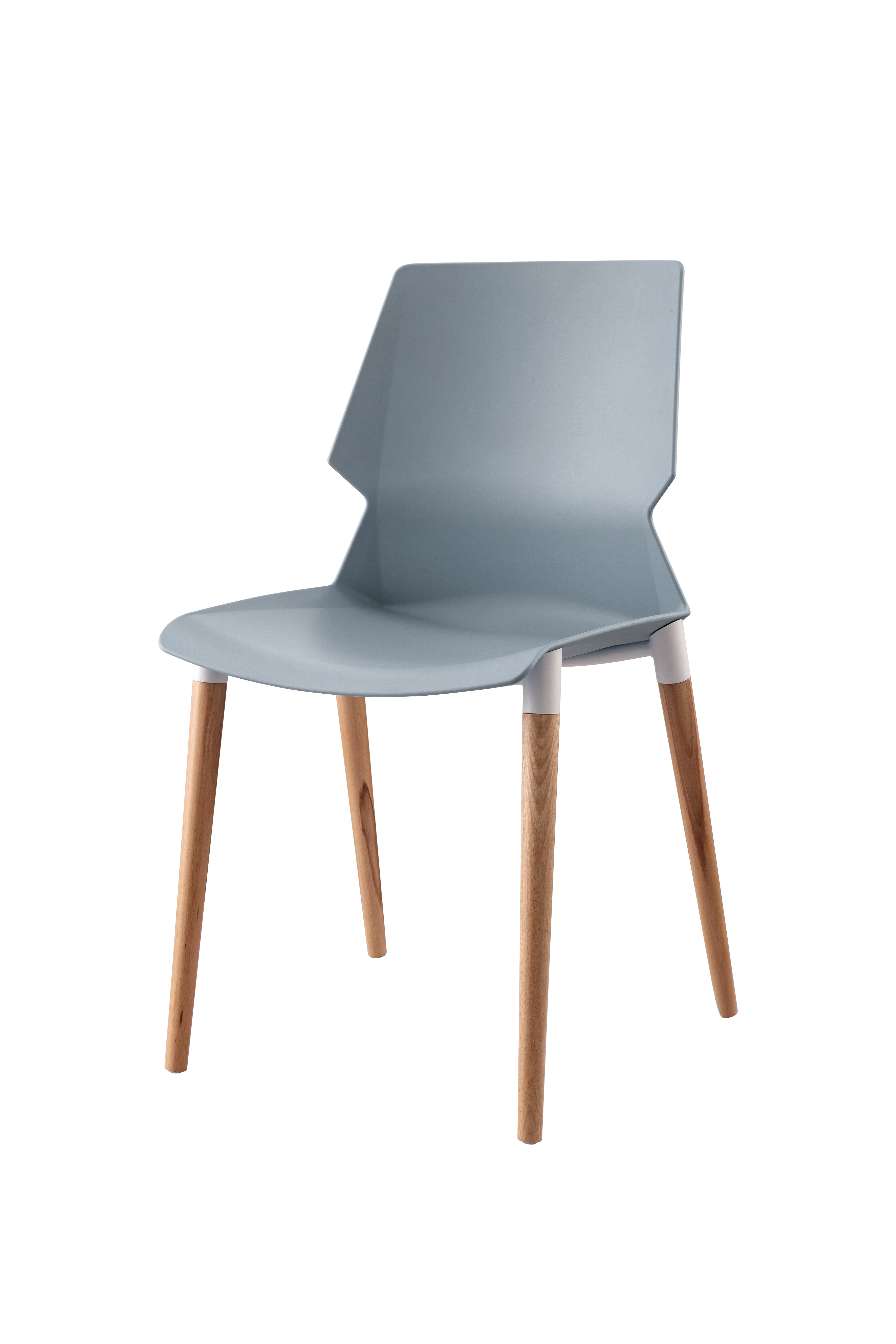 Prism Chair Plastic Over Beech Wood Legs-Elite Office Furniture