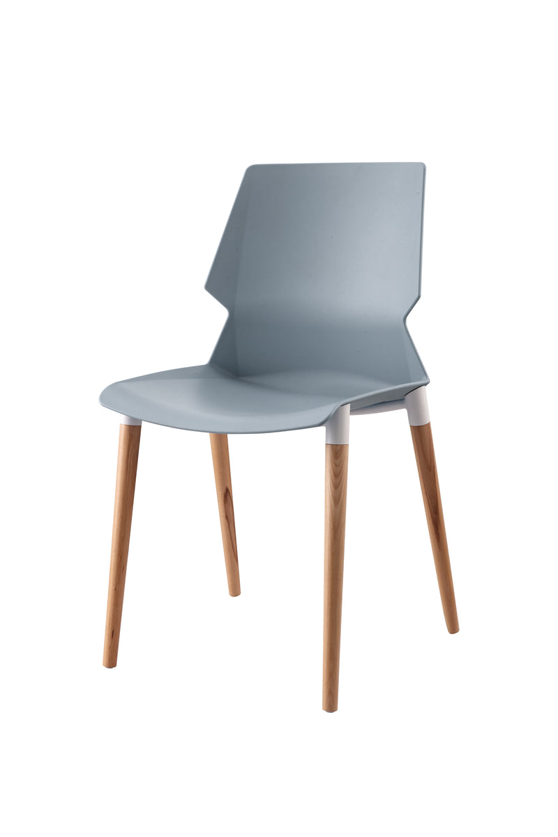 Prism Chair Plastic Over Beech Wood Legs