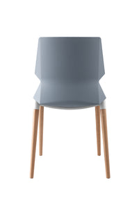 Prism Chair Plastic Over Beech Wood Legs