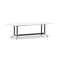 Modulus Boardroom Table Single Span, Twin Post Collar LegPoles withAlloy Feet