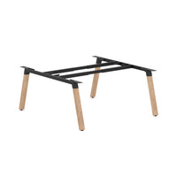 Plantation 2-Person Double-sided Desk Workstation Oak Frame Only