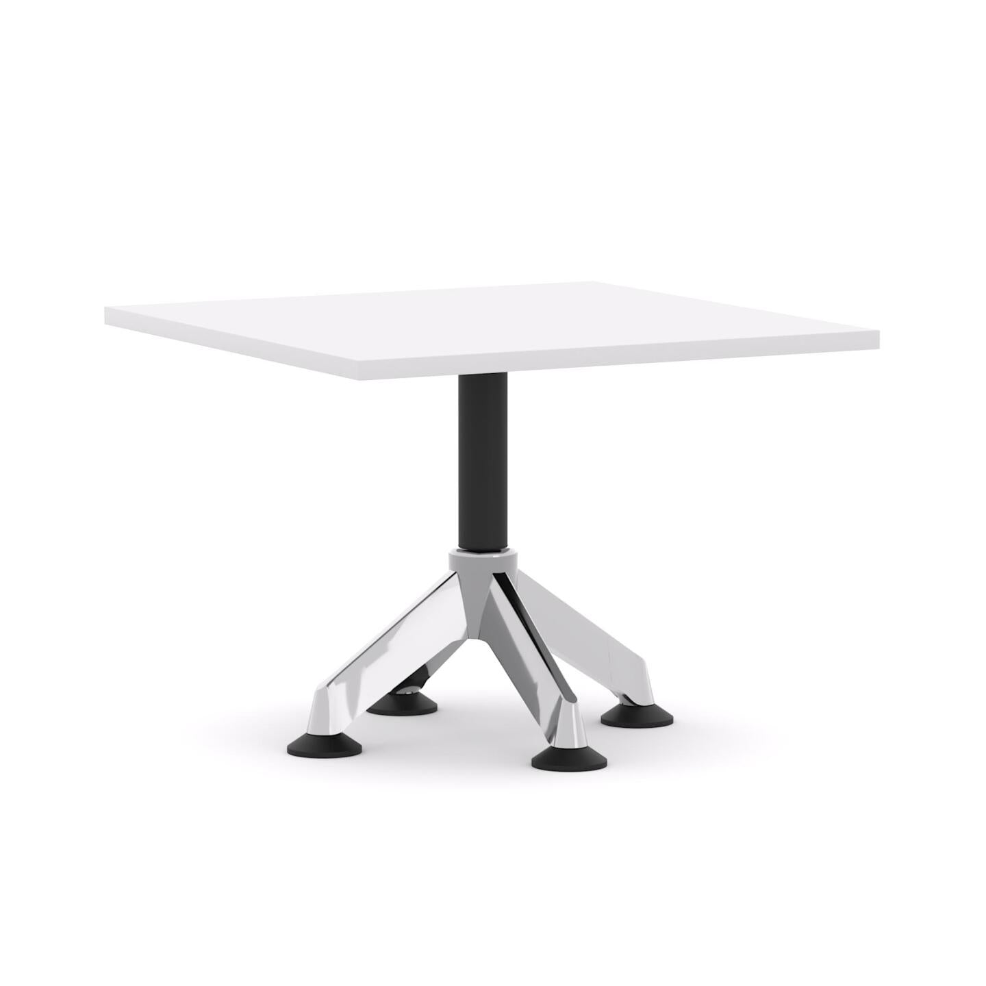 Modulus Coffee Table Single Post 4-Star PedestalPoles with Polished Alloy Feet