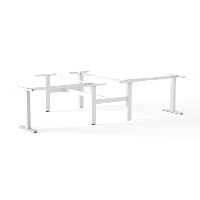 Agile Fixed Rectangle 2-Person 90° Desk and Return - Frame Only