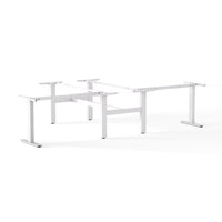 Agile Fixed Rectangle 2-Person 90° Desk and Return - Frame Only