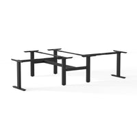 Agile Fixed Rectangle 2-Person 90° Desk and Return - Frame Only
