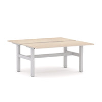 Agile Fixed Rectangle 2-Person Double-sided Desk Workstation
