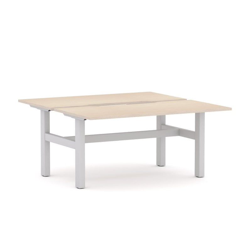 Agile Fixed Rectangle 2-Person Double-sided Desk Workstation