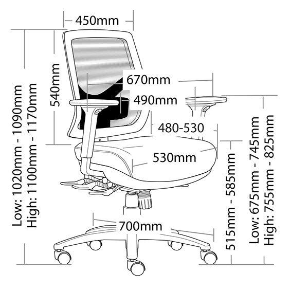 Gibson Task Mesh Chair