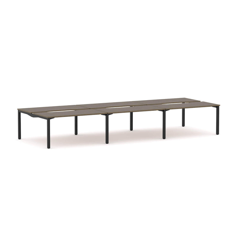 Axis Stretch 6-Person Double-sided Desk Workstation