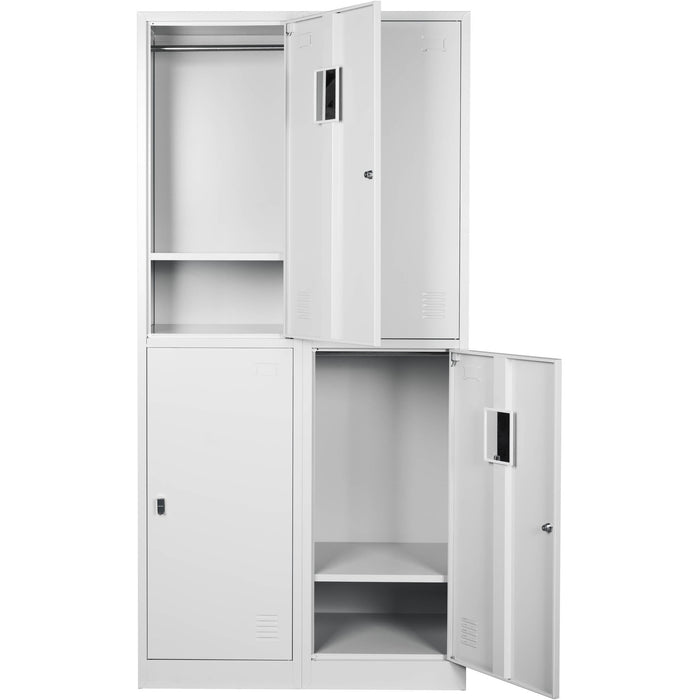 4 Door Metal Storage Locker With Extra Space