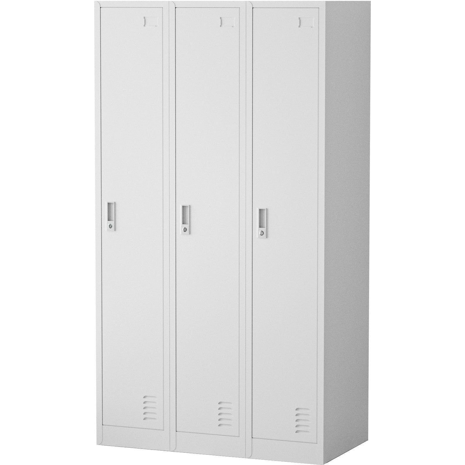 3 Door Metal Storage Locker Bank Of 3