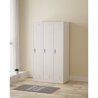 3 Door Metal Storage Locker Bank Of 3