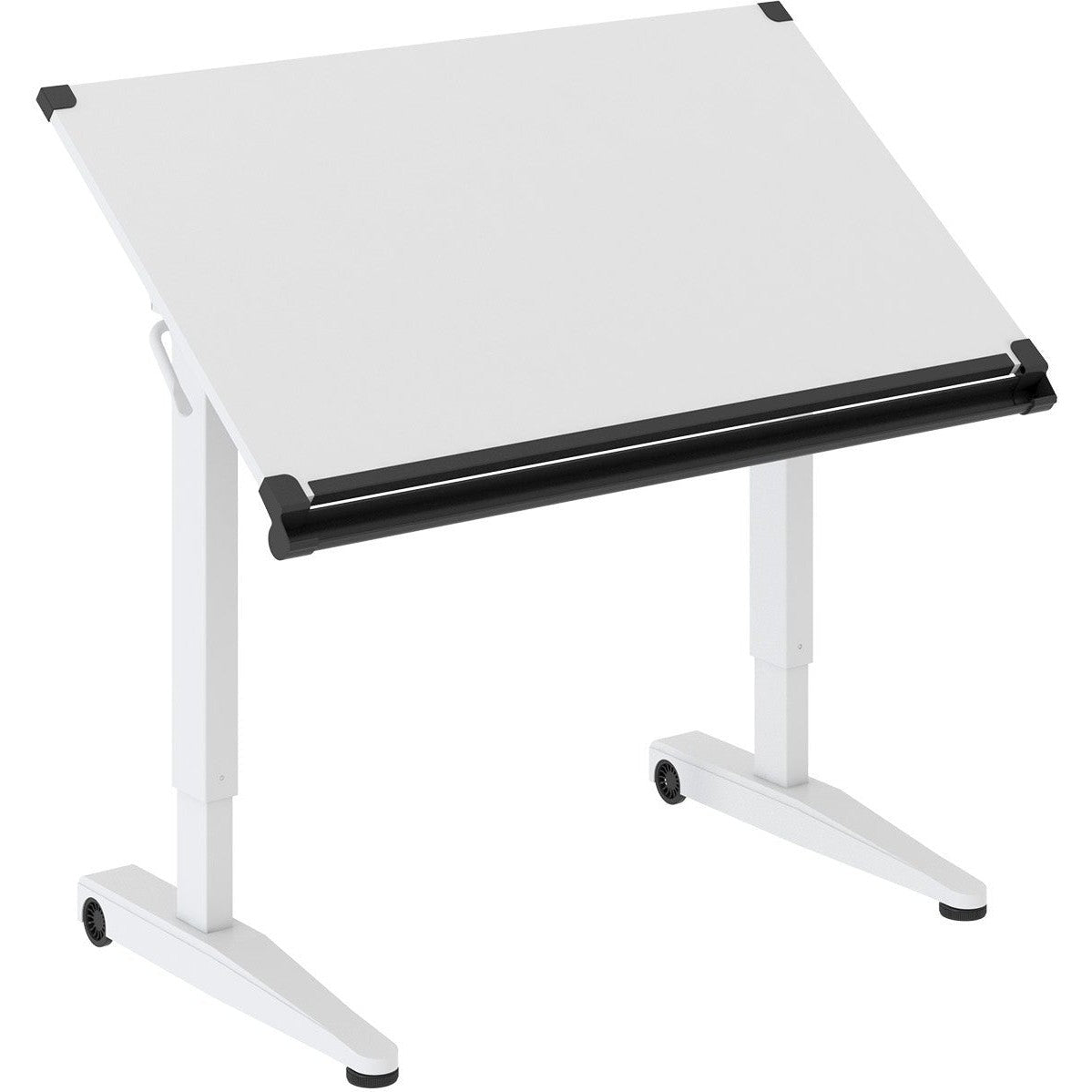 Versarise Height Adjustable Drafting Table  Pneumatic Flip Top Table