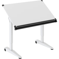 Versarise Height Adjustable Drafting Table  Pneumatic Flip Top Table