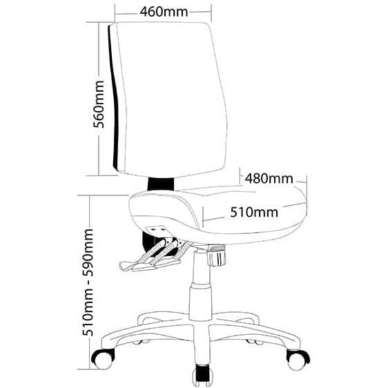 Galaxy 3 Lever Big Boy Seat Task Chair