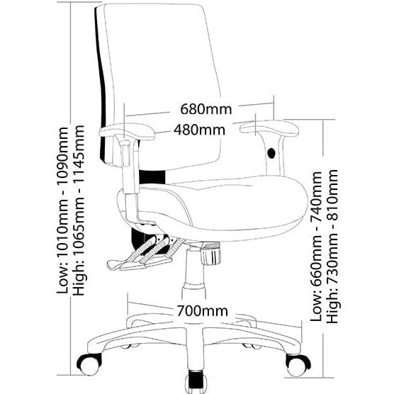 Galaxy 3 Lever Big Boy Seat Task Chair