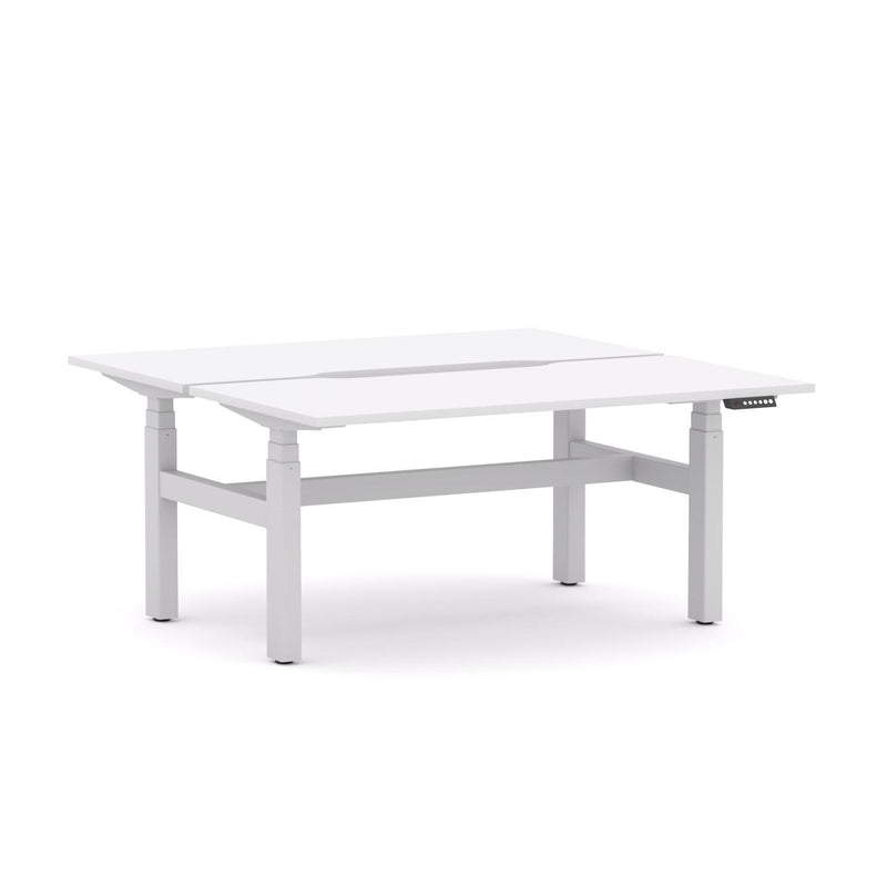 AgileMotion+ 3C/2M Electric Rectangle 2-Person Double-sided Desk Workstation