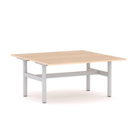 Agile Fixed Round 2-Person Double-sided Desk Workstation