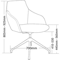 Gold Black Base Breakout Chair