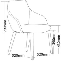 Gold Timber Leg Breakout Chair