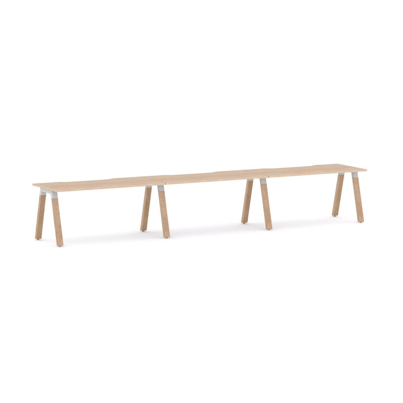 Plantation 3-Person Single-sided Desk Workstation