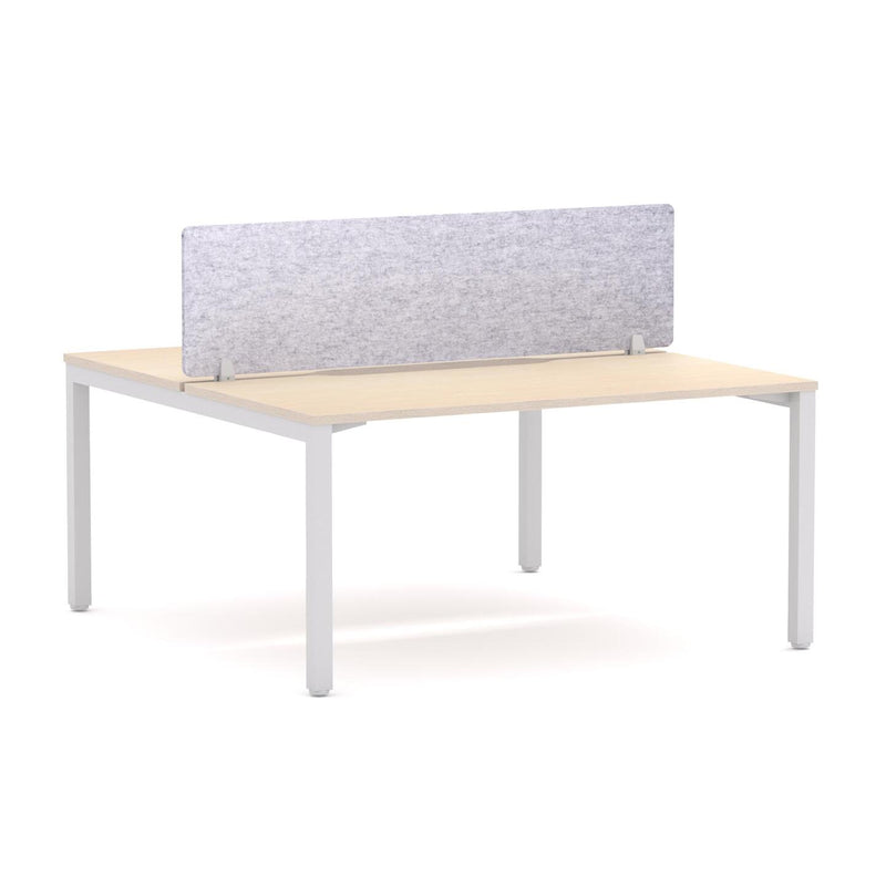 Axis 2 User Double-Sided Desks, 50x50mm Square Leg Design. Includes: AcoustiQ Screen