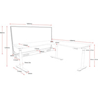 Halo+ Electric Height Adjustable Corner Workstation