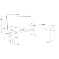 Halo+ Electric Height Adjustable Corner Workstation