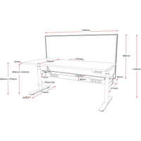 Halo+ Electric Height Adjustable Single Sided Workstation