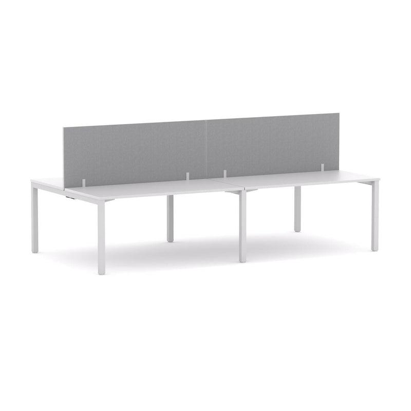 Axis 4 User Double-Sided Desks, 50x50mm Square Leg Design. Includes: Edge25 Screen