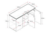 Boston 3 Door Office Cupboard