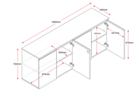 Boston 4 Door Office Cupboard