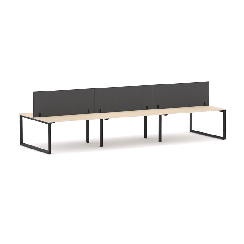 Anvil 6-Person Double-sided Desk Workstation Includes: Edge25 Screen
