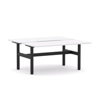 Agile Fixed Round 2-Person Double-sided Desk Workstation