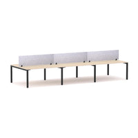 Axis 6 User Double-Sided Desks, 50x50mm Square Leg Design. Includes: AcoustiQ Screen