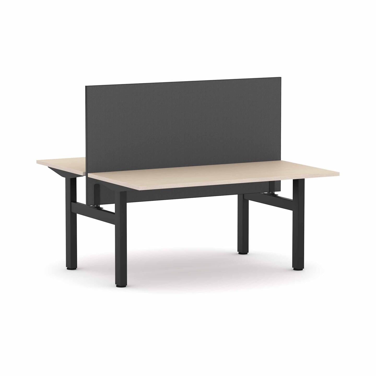 Klass Fixed 2-Person Double-sided Desk Workstation with Edge25 Screen