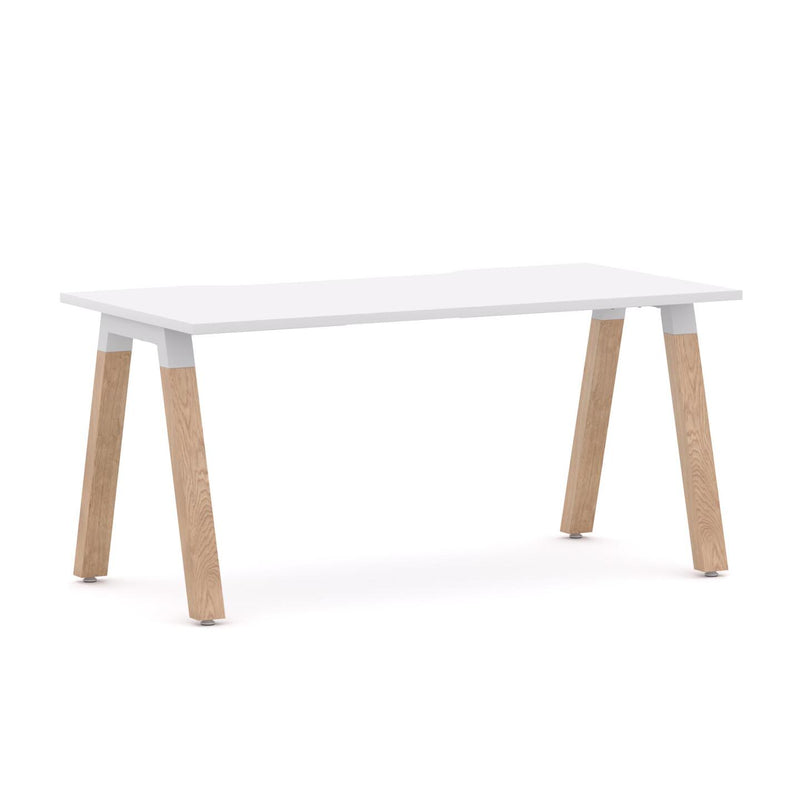 Plantation Straight Workstation Oak