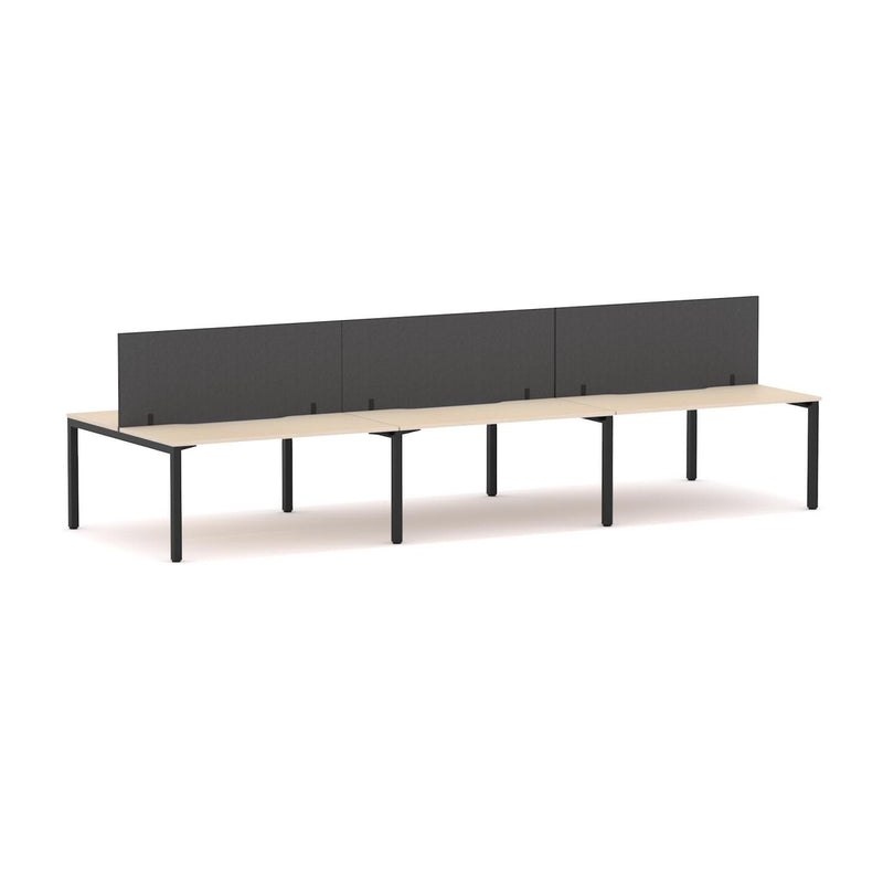 Axis 6 User Double-Sided Desks, 50x50mm Square Leg Design. Includes: Edge25 Screens