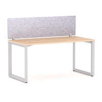 Anvil 1 User Single Desk, 50x50mm Triangular Loop Leg Design. Includes: AcoustiQ Screen